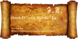 Hankóczy Mihály névjegykártya