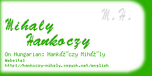 mihaly hankoczy business card