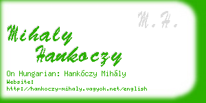 mihaly hankoczy business card